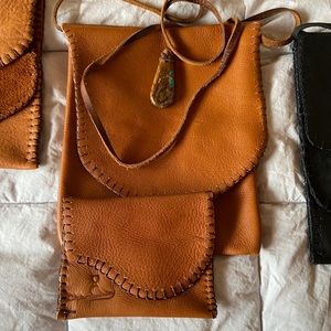 Hand make leather purse